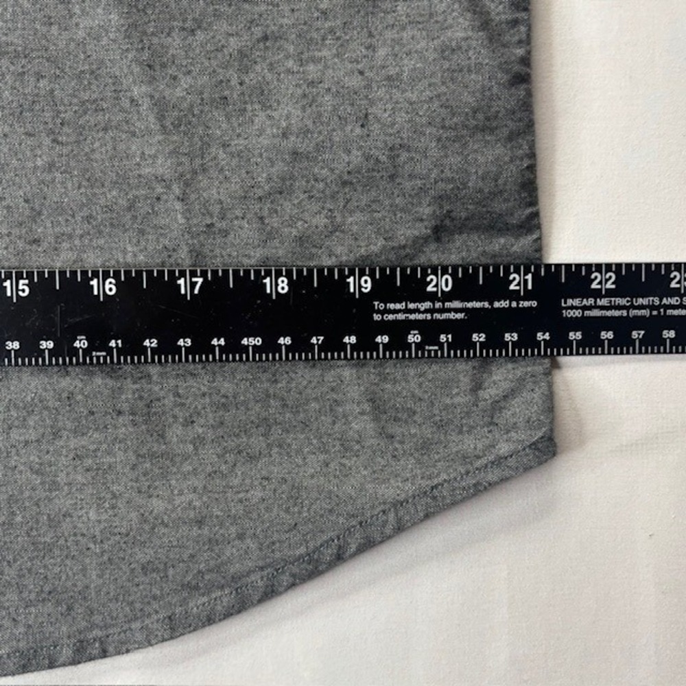 Ash & Erie Men's Gray Button Up Shirt Long Sleeve Stretch Casual Oxford Size L - Picture 8 of 11